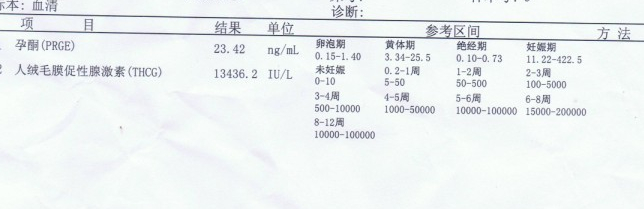 抽血查HCG化验结果